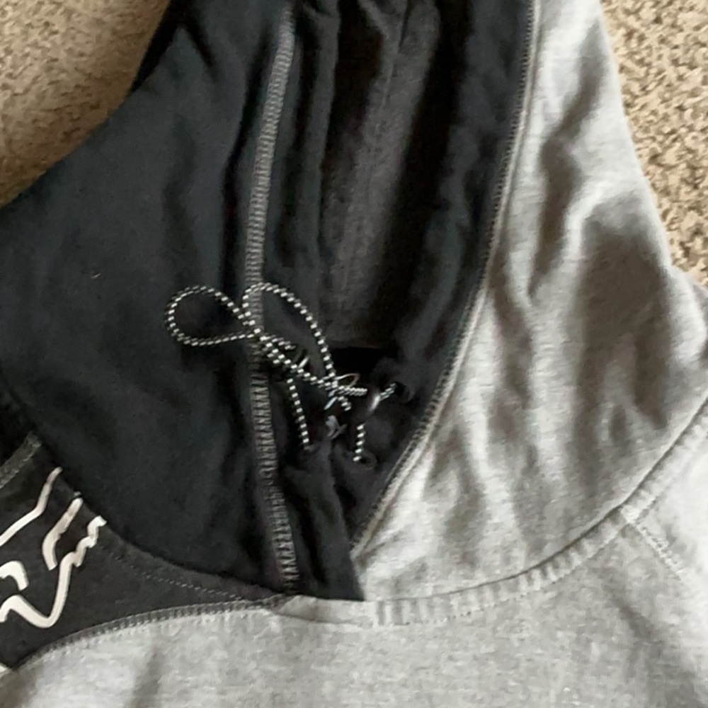 Fox Two-Tone Hoodie in Black and Gray - Picture 3 of 7